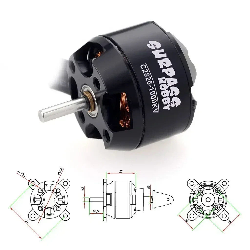 Surpass Hobby 2826 1000KV 1350 - Drone Racing Esc recension och pris