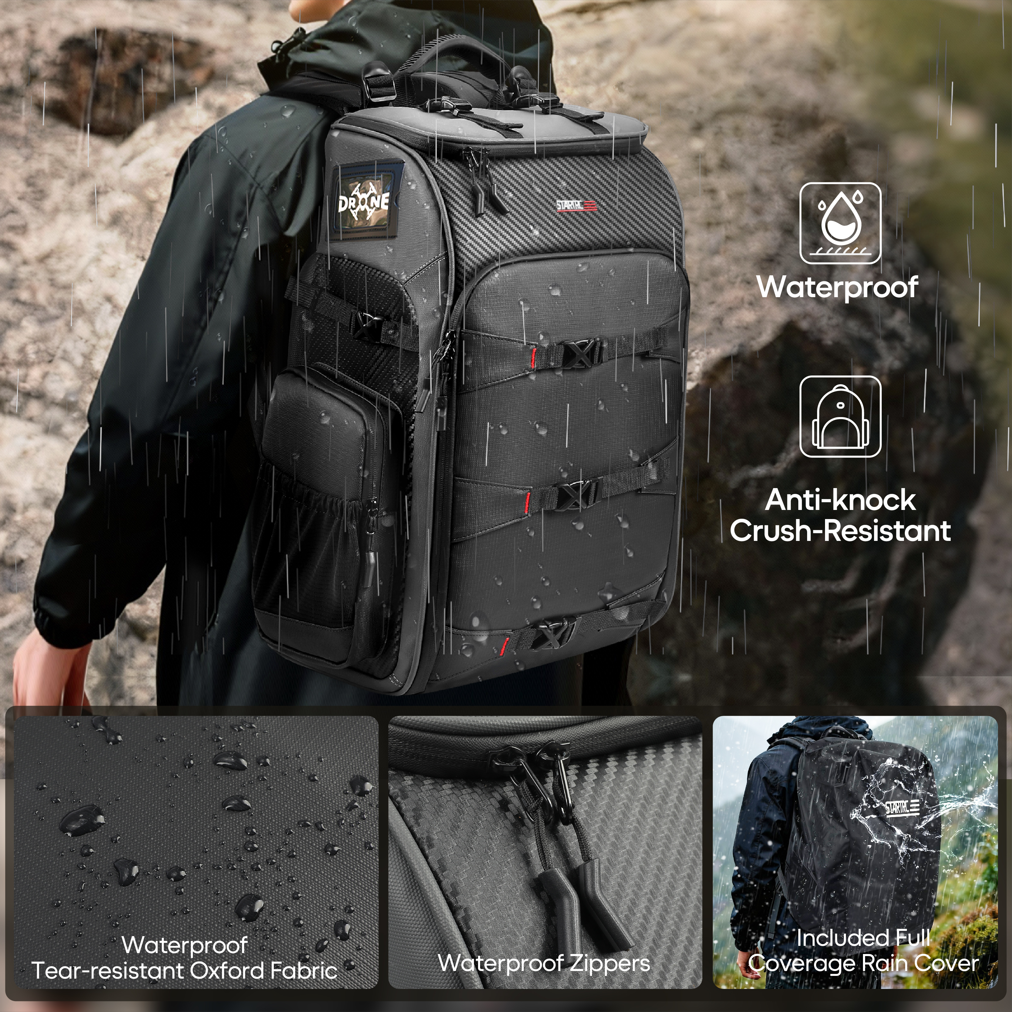 FPV Drone Backpack 40L Profess - Drone Racing Goggles recension och pris
