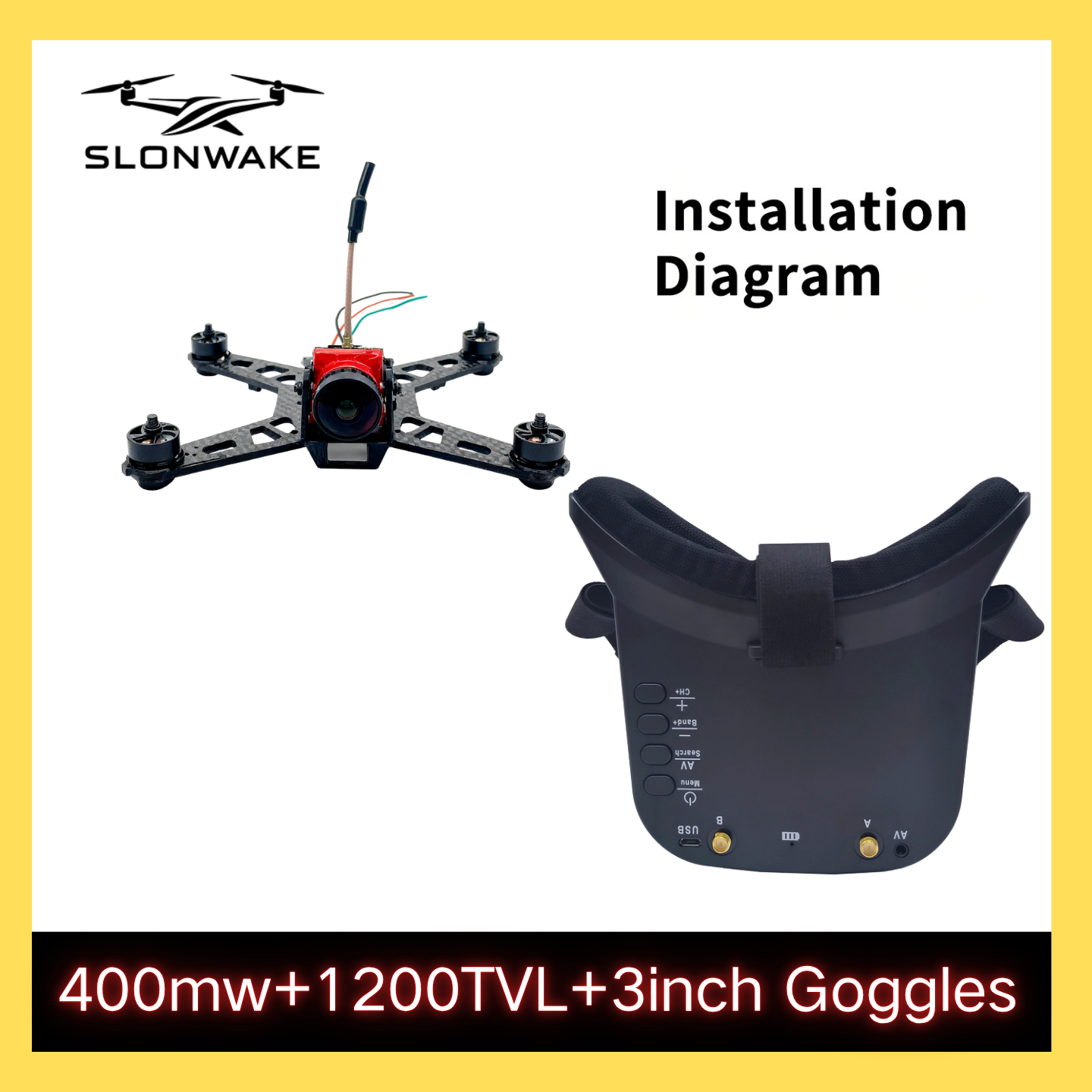 SLONWAKE 5.8G 48CH FPV 400mw V - Drone Racing Transmitter recension och pris