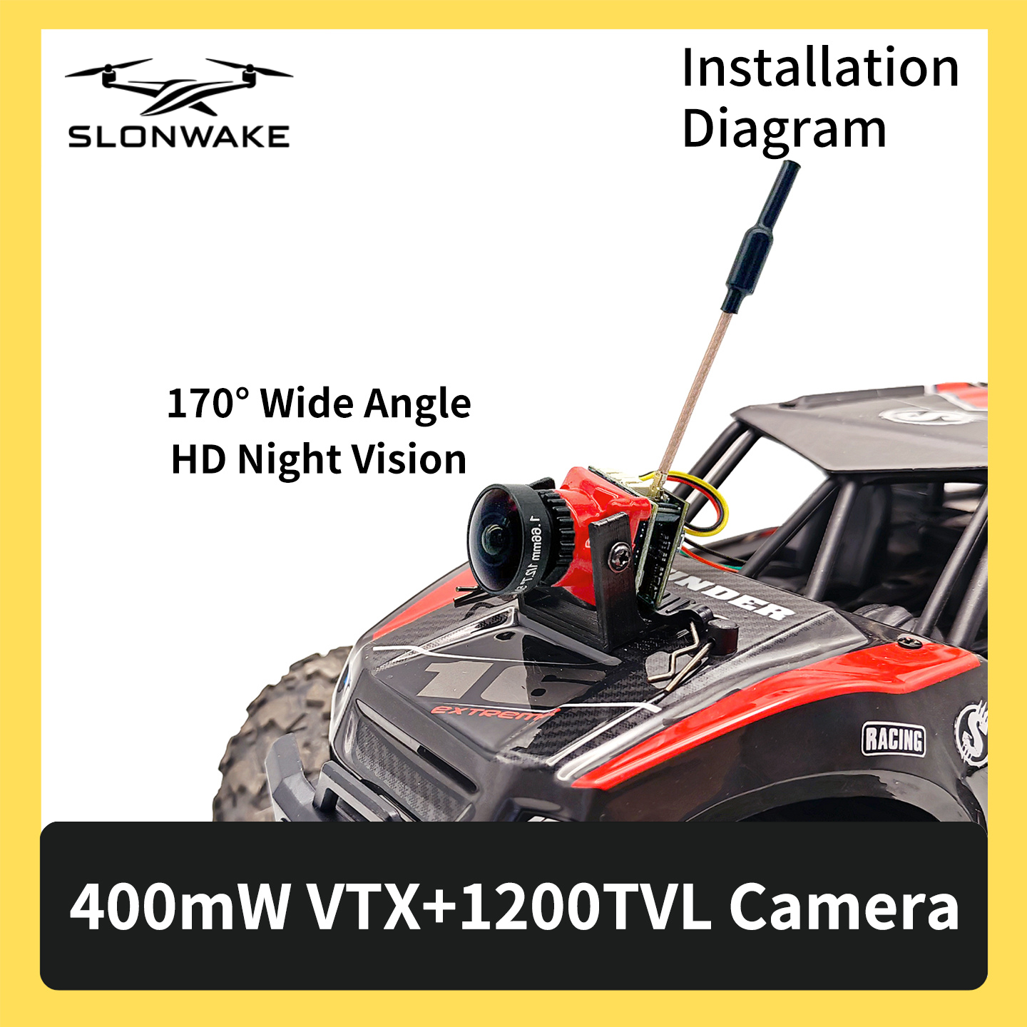 SLONWAKE 5.8G 48CH FPV 400mw V - Drone Racing Transmitter recension och pris